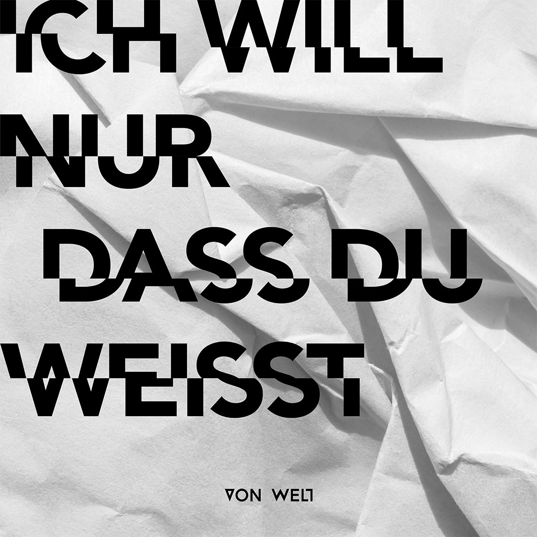 VON WELT - Ich will nur dass du weißt Single Cover